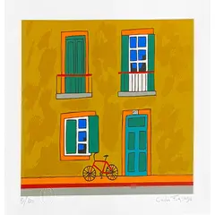 Foto de um(a) FACHADA Ocre (30 x 35 cm) - Carlos Furtado, da categoria de Serigrafia. Serigrafia original póstuma do artista Carlos Furtado. Dimensões: Altura: 30 cm Largura: 35 cm Breve biografia do artista:... Vendido no marketplace Trésors.