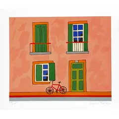 Foto de um(a) FACHADA Rosé Green (30 x 35 cm) - Carlos Furtado, da categoria de Serigrafia. Serigrafia original póstuma do artista Carlos Furtado. Dimensões: Altura: 30 cm Largura: 35 cm Breve biografia do artista:... Vendido no marketplace Trésors.
