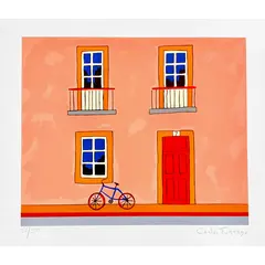 Foto de um(a) FACHADA Rosé Red (30 x 35 cm) - Carlos Furtado, da categoria de Serigrafia. Serigrafia original póstuma do artista Carlos Furtado. Dimensões: Altura: 30 cm Largura: 35 cm Breve biografia do artista:... Vendido no marketplace Trésors.