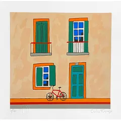 Foto de um(a) FACHADA Salmon (30 x 35 cm) - Carlos Furtado, da categoria de Serigrafia. Serigrafia original póstuma do artista Carlos Furtado. Dimensões: Altura: 30 cm Largura: 35 cm Breve biografia do artista:... Vendido no marketplace Trésors.