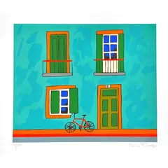 Foto de um(a) FACHADA Verde Água Green (30 x 35 cm) - Carlos Furtado, da categoria de Serigrafia. Serigrafia original póstuma do artista Carlos Furtado. Dimensões: Altura: 30 cm Largura: 35 cm Breve biografia do artista:... Vendido no marketplace Trésors.