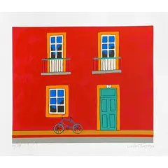 Foto de um(a) FACHADA Vermelha (30 x 35 cm) - Carlos Furtado, da categoria de Serigrafia. Serigrafia original póstuma do artista Carlos Furtado. Dimensões: Altura: 30 cm Largura: 35 cm Breve biografia do artista:... Vendido no marketplace Trésors.