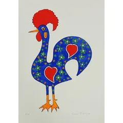 Foto de um(a) Galo Português 50 x 35 cm - Carlos Furtado, da categoria de Serigrafia. Serigrafia original póstuma do artista Carlos Furtado. Dimensões: Altura: 50 cm Largura: 35 cm Breve biografia do artista:... Vendido no marketplace Trésors.