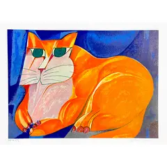 Foto de um(a) Gatão Laranja 50 x 70 cm (PM) - Aldemir Martins, da categoria de Serigrafia. Serigrafia original póstuma do artista Aldemir Martins. Dimensões: Altura: 50 cm Largura: 70 cm Breve biografia do artista:... Vendido no marketplace Trésors.