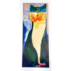 Foto de um(a) Gatão Verde Azul 79 x 35 cm (PM) - Aldemir Martins, da categoria de Serigrafia. Serigrafia original póstuma do artista Aldemir Martins. Dimensões: Altura: 79 cm Largura: 35 cm Breve biografia do artista:... Vendido no marketplace Trésors.