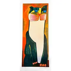 Foto de um(a) Gatão Verde Laranja 79 x 35 cm (PM) - Aldemir Martins, da categoria de Serigrafia. Serigrafia original póstuma do artista Aldemir Martins. Dimensões: Altura: 79 cm Largura: 35 cm Breve biografia do artista:... Vendido no marketplace Trésors.