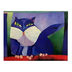 Foto de um(a) Gato Azul Encostado 50 x 70 cm (PM) - Aldemir Martins, da categoria de Serigrafia. Serigrafia original póstuma do artista Aldemir Martins. Dimensões: Altura: 50 cm Largura: 70 cm Breve biografia do artista:... Vendido no marketplace Trésors.