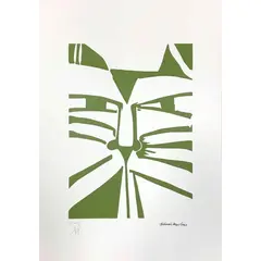 Foto de um(a) Gato Tiras Verde 50 x 35 cm (PM) - Aldemir Martins, da categoria de Serigrafia. Serigrafia original póstuma do artista Aldemir Martins. Dimensões: Altura: 50 cm Largura: 35 cm Breve biografia do artista:... Vendido no marketplace Trésors.