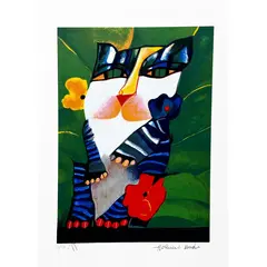 Foto de um(a) Gato Listrado 50 x 35 cm (PM) - Aldemir Martins, da categoria de Serigrafia. Serigrafia original póstuma do artista Aldemir Martins. Dimensões: Altura: 50 cm Largura: 35 cm Breve biografia do artista:... Vendido no marketplace Trésors.
