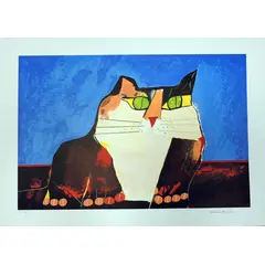 Foto de um(a) Gato Marrom II 50 x 70 cm (PM) - Aldemir Martins, da categoria de Serigrafia. Serigrafia original póstuma do artista Aldemir Martins. Dimensões: Altura: 50 cm Largura: 70 cm Breve biografia do artista:... Vendido no marketplace Trésors.