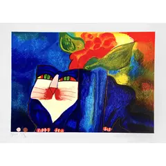 Foto de um(a) Gato e Flores 35 x 50 cm (PM) - Aldemir Martins, da categoria de Serigrafia. Serigrafia original póstuma do artista Aldemir Martins. Dimensões: Altura: 35 cm Largura: 50 cm Breve biografia do artista:... Vendido no marketplace Trésors.