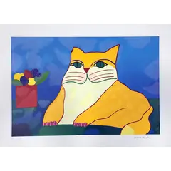 Foto de um(a) Gato laranja com flores (50 x 70 cm) (PM) - Aldemir Martins, da categoria de Serigrafia. Serigrafia original póstuma do artista Aldemir Martins. Dimensões: Altura: 50 cm Largura: 70 cm Breve biografia do artista:... Vendido no marketplace Trésors.