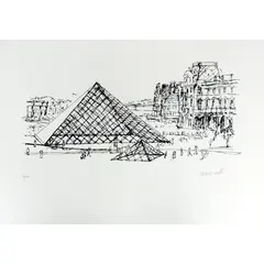 Foto de um(a) MUSEU DO LOUVRE PARIS - Antonio Tavares Calló, da categoria de Serigrafia. Serigrafia original póstuma do artista Antonio Tavares Calló. Dimensões: Altura: 50 cm Largura: 70 cm Breve biografia do... Vendido no marketplace Trésors.