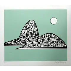 Foto de um(a) Pão de Açucar bolinhas fundo verdinho 30 x 35 cm - Carlos Furtado, da categoria de Serigrafia. Serigrafia original póstuma do artista Carlos Furtado. Dimensões: Altura: 30 cm Largura: 35 cm Breve biografia do artista:... Vendido no marketplace Trésors.