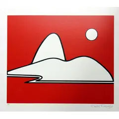 Foto de um(a) Pão de Açucar branco fundo vermelho 30 x 35 cm - Carlos Furtado, da categoria de Serigrafia. Serigrafia original póstuma do artista Carlos Furtado. Dimensões: Altura: 30 cm Largura: 35 cm Breve biografia do artista:... Vendido no marketplace Trésors.