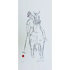 Foto de um(a) POLO I (70 X 40 CM) - Antonio Tavares Calló, da categoria de Serigrafia. Serigrafia original póstuma do artista Antonio Tavares Calló. Dimensões: Altura: 70 cm Largura: 40 cm Breve biografia do... Vendido no marketplace Trésors.