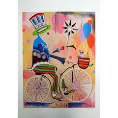 Foto de um(a) PASSEIO DE BIKE MÁGICO - Alemão Arte, da categoria de Serigrafia. Serigrafia original póstuma do artista Alemão Arte. Dimensões: Altura: 100 cm Largura: 70 cm Breve biografia do artista:... Vendido no marketplace Trésors.