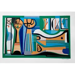Foto de um(a) RBMX bege 70 x 100 cm - Burle Marx, da categoria de Serigrafia. Serigrafia original póstuma do artista Burle Marx. Dimensões: Altura: 70 cm Largura: 100 cm Breve biografia do artista:... Vendido no marketplace Trésors.