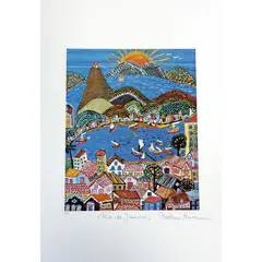 Foto de um(a) RIO DE JANEIRO (50x35 cm) - Bárbara Xumaia, da categoria de Serigrafia. Serigrafia original póstuma do artista Bárbara Xumaia. Dimensões: Altura: 82 cm Largura: 70 cm Breve biografia do artista:... Vendido no marketplace Trésors.
