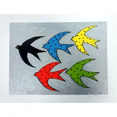 Foto de um(a) Andorinhas 35 x 46 cm - Carlos Furtado, da categoria de Serigrafia. Serigrafia original póstuma do artista Carlos Furtado. Dimensões: Altura: 35 cm Largura: 46 cm Breve biografia do artista:... Vendido no marketplace Trésors.