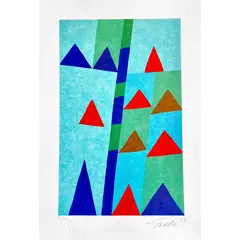 Foto de um(a) BANDEIRINHAS AZUL CLARO 50 X 35 CM - ZiFacella, da categoria de Serigrafia. Serigrafia original póstuma do artista ZiFacella. Dimensões: Altura: 50 cm Largura: 35 cm Breve biografia do artista:... Vendido no marketplace Trésors.