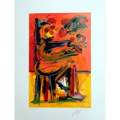 Foto de um(a) Baterista - Ivald Granato, da categoria de Serigrafia. Serigrafia original póstuma do artista Ivald Granato. Dimensões: Altura: 40 cm Largura: 30 cm Breve biografia do artista:... Vendido no marketplace Trésors.