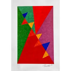 Foto de um(a) COMPOSIÇÃO VERMELHO, VERDE 50 X 35 CM - ZiFacella, da categoria de Serigrafia. Serigrafia original póstuma do artista ZiFacella. Dimensões: Altura: 50 cm Largura: 35 cm Breve biografia do artista:... Vendido no marketplace Trésors.