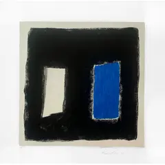 Foto de um(a) DR White Blue 2022 (70 x 70 cm) - Rosolen, da categoria de Serigrafia. Serigrafia original póstuma do artista Rosolen. Dimensões: Altura: 70 cm Largura: 70 cm Breve biografia do artista: Décio... Vendido no marketplace Trésors.