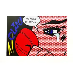 Foto de um(a) HANG UP ON ME 70 x 100 cm - Neno Ramos, da categoria de Serigrafia. Serigrafia original póstuma do artista Neno Ramos. Dimensões: Altura: 70 cm Largura: 100 cm Breve biografia do artista:... Vendido no marketplace Trésors.