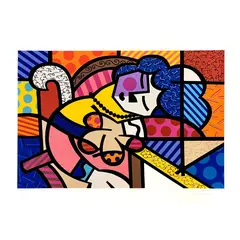 Foto de um(a) PENELOPE OF A MODERN DAY - Romero Britto, da categoria de Serigrafia. Serigrafia original póstuma do artista Romero Britto. Dimensões: Altura: 50 cm Largura: 70 cm Breve biografia do artista:... Vendido no marketplace Trésors.