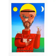 Foto de um(a) SÃO FRANCISCO SOL & LUA (70 X 50 CM) - Inos Corradin, da categoria de Serigrafia. Serigrafia original póstuma do artista Inos Corradin. Dimensões: Altura: 70 cm Largura: 50 cm Breve biografia do artista:... Vendido no marketplace Trésors.