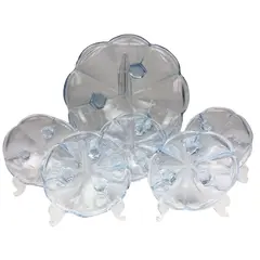 Foto de um(a) Conjunto de sobremesa, da categoria de Jogos de pratos. DELICADO CONJUNTO PARA SOBREMESA EM VIDRO COM MANUFATURA NÃO IDENTIFICADA, POSSUI BORDAS ONDULADAS. TODAS AS PEÇAS SÃO NA... Vendido no marketplace Trésors.