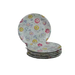 Foto de um(a) Conjunto com 6 pratinhos para bolo porcelana Schmidt, da categoria de Jogos de pratos. CONJUNTO DE 6 PRATINHOS PARA BOLO DA PORCELANA SCHMIDT COM FLORES EM POLICROMIA.( NÃO POSSUI MARCA NA PEÇA MAS FEZ PARTE DE... Vendido no marketplace Trésors.