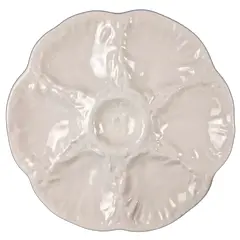 Foto de um(a) Conjunto de 6 Pratos para serviço de ostras, da categoria de Jogos de pratos. Raro conjunto de 6 Pratos para serviço de ostras em porcelana francesa, vitrificada, na cor branca (offwhite). Apresenta... Vendido no marketplace Trésors.