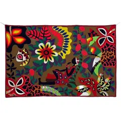 Foto de um(a) Tapeçaria de parede do artista Kennedy Bahia - 125 x 190 cm, da categoria de Tapeçaria. Maravilhosa tapeçaria de parede do artista Kennedy Bahia. Durante as décadas de 1960 e 70 foi considerado o maior tapeceiro... Vendido no marketplace Trésors.