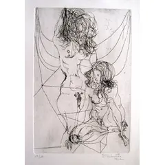 Foto de um(a) Flávio de Carvalho - Sem Título - 50 x 30 cm, da categoria de Serigrafia. Artista Flávio de Carvalho Título Sem Título Técnica Gravura em Metal. Tiragem: 119/150. Medidas 50 x 30 cm Data 1972 Obs... Vendido no marketplace Trésors.