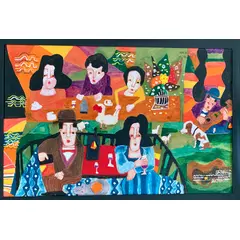 Foto de um(a) Asafaduroff Nibbes, Petit Moment, 2023, da categoria de Pinturas. Asfaduroff Nibbes, Petit Moment, ASChapa, ACSD, 80 x 120, 2023, emoldurado, em perfeito estado. Vendido no marketplace Trésors.