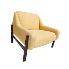 Foto de um(a) Poltrona MP-49 - Percival Lafer, da categoria de Poltronas. Poltrona Percival Lafer MP49, estrutura em madeira nobre, jacarandá da Bahia e estofado de época, estado original de... Vendido no marketplace Trésors.