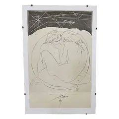 Foto de um(a) Quadro Le Couple 1974 – Pierre-Yves Tremois, da categoria de Serigrafia. Impressão de Le Couple por Pierre-Yves Tremois de 1974. Vendido no marketplace Trésors.