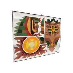 Foto de um(a) Tapeçaria Parede VAC, da categoria de Arte têxtil. Bela tapeçaria de parede de Valdivino Alves Conceição, perfeito estado de conservação.D- 144cm x 112cm A. Vendido no marketplace Trésors.