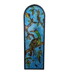 Foto de um(a) Quadro de natureza estilo vitral - 31 x 96 cm, da categoria de Vitrais. Quadro natureza estilo vitral, dimensões: 31cm L x 96 cm A. Vendido no marketplace Trésors.