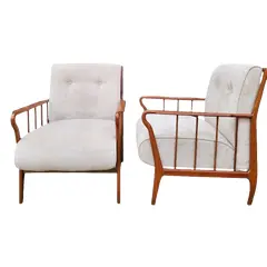 Foto de um(a) Poltrona anos 50 vintage - Rino Levi, da categoria de Poltronas. A Poltrona Vintage Anos 50 Rino Levi é uma peça icônica que traz o charme e a elegância do design de meados do século... Vendido no marketplace Trésors.