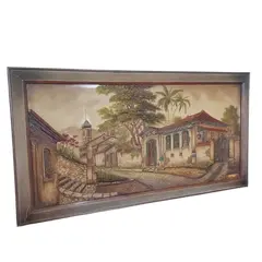 Foto de um(a) Quadro em resina, da categoria de Pinturas. Belissimo quadro em resina em alto relevo. Medidas: comprimento 103 cm X altura 56 cm. Vendido no marketplace Trésors.