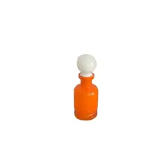Foto de um(a) Aphothecary bottle, vidro de colônia em murano, da categoria de Outros colecionáveis. Frasco em murano na cor laranja com a tampa branca. Peça original em vidro Murano, artesanal e colecionável. Design elegante... Vendido no marketplace Trésors.