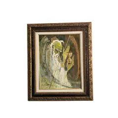 Foto de um(a) Ney Tecídio (1929–1988) – O Senhor do Tempo – Óleo sobre tela, da categoria de Telas, divisórias e biombos. Obra original do pintor, desenhista e professor brasileiro Ney Tecídio, membro da Academia Brasileira de Belas Artes,... Vendido no marketplace Trésors.