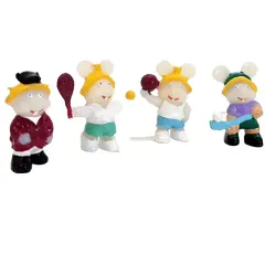 Foto de um(a) Topo Gigio em miniatura do KinderOvo europeu, da categoria de Brinquedos antigos. Kit 4 Topo Gigio em miniatura do KinderOvo europeu. Vendido no marketplace Trésors.