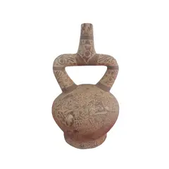 Foto de um(a) Cerâmica pré-inca, da categoria de Outros colecionáveis. Jarro cerimonial, Cultura Mochica, costa norte do Peru, aproximadamente século II d.C. Essa cultura, caracterizada por... Vendido no marketplace Trésors.