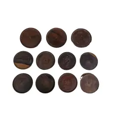 Foto de um(a) Conjunto de porta-copos de Jacarandá, da categoria de Porta-copos. Conjunto com 11 porta-copos antigos de madeira Jacarandá, sendo 8 menores e 3 maiores. Vendido no marketplace Trésors.