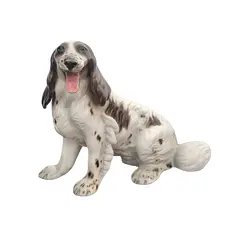 Foto de um(a) Estátua Original Ronzan - Escultura Cão Cocker Malhado, da categoria de Modelos e estatuetas. Linda escultura em grandes dimensões de cão Cocker em cerâmica italiana do artista Giovanni Ronzan Giovanni Ronzan foi um... Vendido no marketplace Trésors.