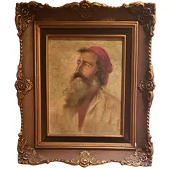 Foto de um(a) Beduino - Oleo sobre tela de Edmundo Migliaccio, da categoria de Pinturas. "Beduíno" - Pintura em óleo sobre tela (OST) de EDMUNDO MIGLIACCIO, medindo aproximadamente 20x26cm (apenas a tela). A... Vendido no marketplace Trésors.